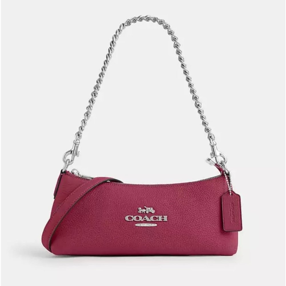 Coach Pink Leather Shoulder Bag